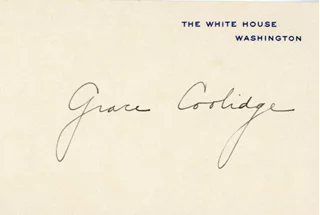 Grace Coolidge autograph