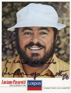 Luciano Pavarotti autograph