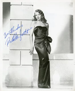 Rita Hayworth autograph