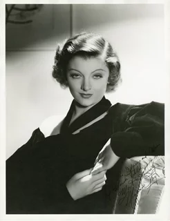 Myrna Loy autograph