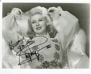 Ginger Rogers autograph