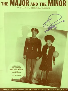 Ginger Rogers autograph