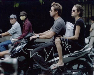 Jolie and Pitt autograph