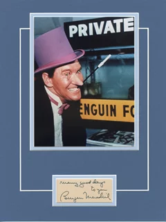 Burgess Meredith autograph
