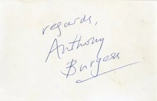 Anthony Burgess autograph