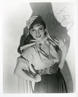 Claudette Colbert autograph
