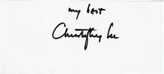 Christopher Lee autograph