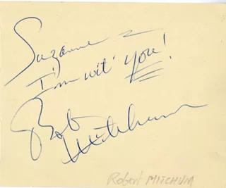 Robert Mitchum autograph