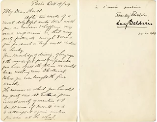 Stanley Baldwin autograph