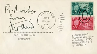 Darius Milhaud autograph