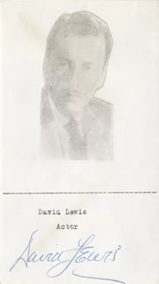 David Lewis autograph