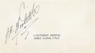 James H. Doolittle autograph