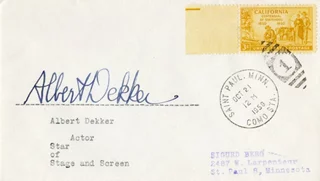 Albert Dekker autograph