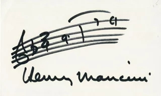 Henry Mancini autograph
