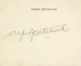 Alfred Hitchcock autograph