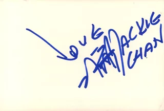 Jackie Chan autograph