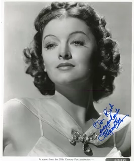 Myrna Loy autograph