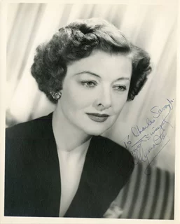 Myrna Loy autograph