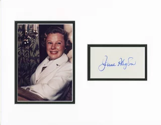 June Allyson autograph