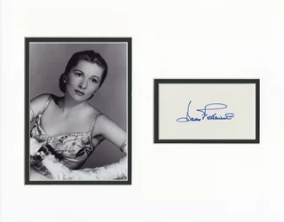 Joan Fontaine autograph