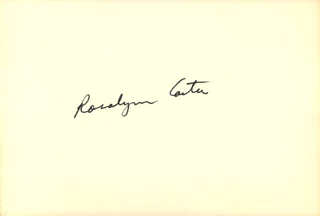 Rosalynn Carter autograph