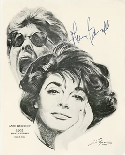 Anne Bancroft autograph