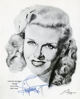 Ginger Rogers autograph