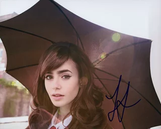 Lily Collins autograph