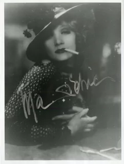 Marlene Dietrich autograph