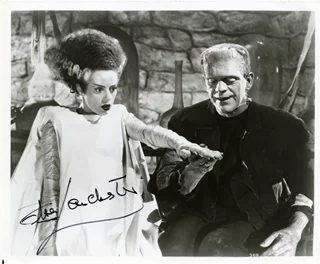 Elsa Lanchester autograph