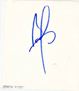 Brad Pitt autograph