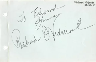 Richard Widmark autograph
