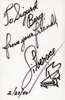Liberace autograph