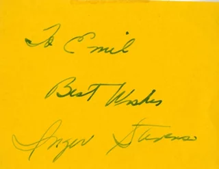 Inger Stevens autograph
