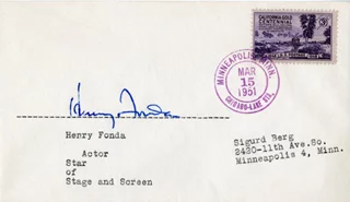 Henry Fonda autograph