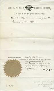 Joseph Holt autograph