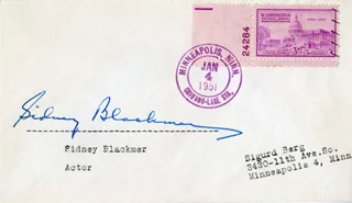 Sidney Blackmer autograph