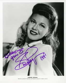 Ginger Rogers autograph
