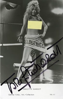 Brigitte Bardot autograph