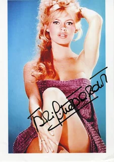 Brigitte Bardot autograph
