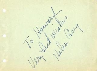 Helen Craig autograph