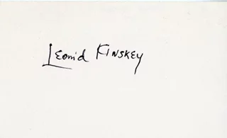 Leonid Kinskey autograph