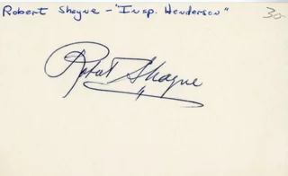 Robert Shayne autograph