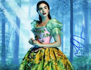 Lily Collins autograph