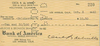 Cecil B. DeMille autograph