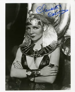 Claudette Colbert autograph