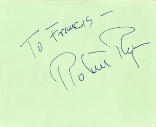 Robert Ryan autograph