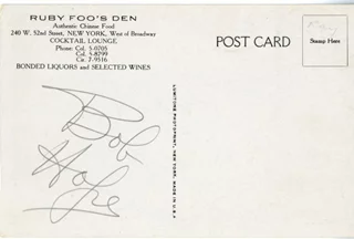 Bob Hope autograph