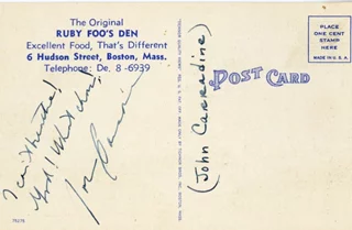John Carradine autograph