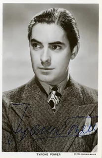 Tyrone Power autograph
